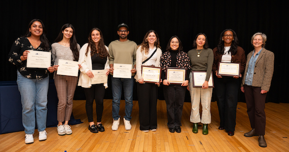 Chair Yvonne Michael with 2024 award winners from the Dornsife Epidemiology and Biostatistics Department